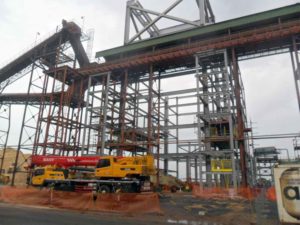 Construção Estrutura metálica  Indústria Sucroalcooleira Prédio de Moagem - Grupo Tonon Bioenergia